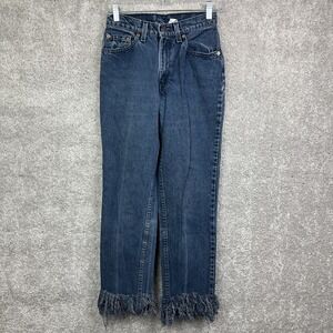 Vintage Y2k Levis Jeans Womens 5 Med Dark‎ Wash USA 512 Slim Taper High Rise